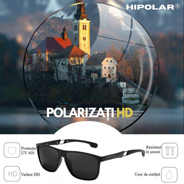 Ochelari de Soare Polarizati, HIPOLAR ®, Clasa 3, Lentila Neagra HD8, UV400, cu Carcasa Antisoc, #0274