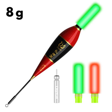 Pluta de Pescuit cu LED Inteligenta, HD3, 8 g, OPRA Tactic, Inteligenta cu Senzor la Trasatura, Schimbare de Culoare a Ledului cand Trage Pestele, Verde-Rosu #0081