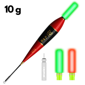 Pluta de Pescuit cu LED Inteligenta, HD3, 10 g, OPRA Tactic, Inteligenta cu Senzor la Trasatura, Schimbare de Culoare a Ledului cand Trage Pestele, Verde-Rosu #0082