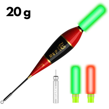 Pluta de Pescuit cu LED Inteligenta, HD3, 20 g, OPRA Tactic, Inteligenta cu Senzor la Trasatura, Schimbare de Culoare a Ledului cand Trage Pestele, Verde-Rosu #0120