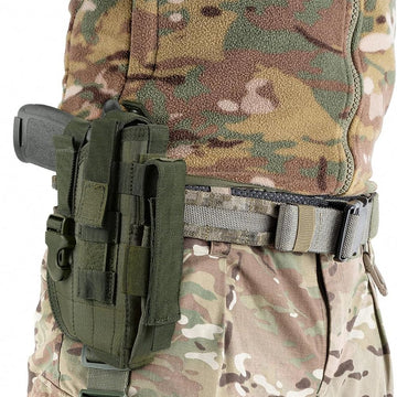 Toc Port Pistol, Universal, Ajustabil pe toate Pistoalele, Prindere pe Centura sau Veste, Sisitem Molle, Verde Militar, #0791