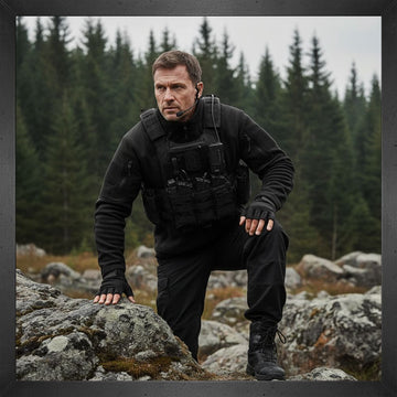 Jacheta Polar Fleece Tactica, Negru, de Iarna