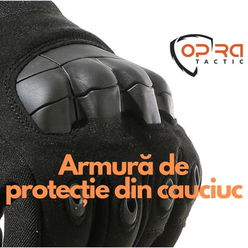 Manusi Tactice Combat de IARNA, cu Armatura de Protectie si Captuseala, Touchscreen, Negru, #0201