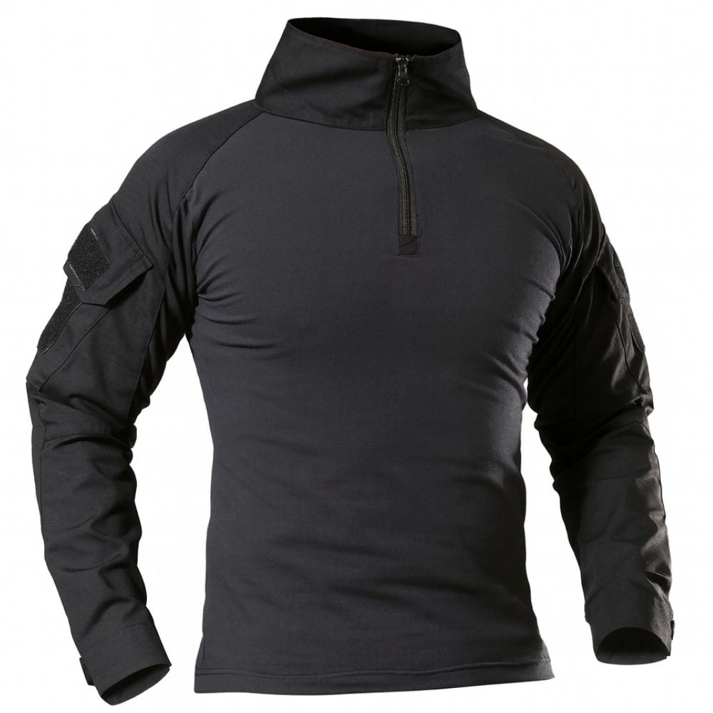 Bluza Tactica de Lupta, Negru, Semielastica cu Uscare Rapida, #0593