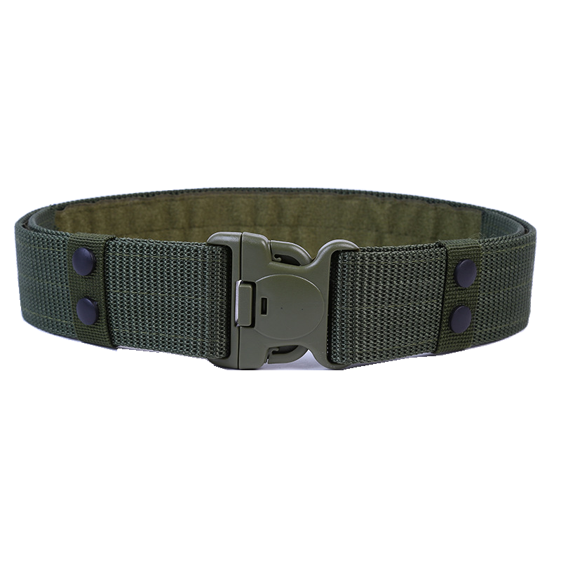 Centura Tactica Militara Combat, 125 cm, 5,5 cm latime, Ajustabila cu prindere in 3 puncte, Ajustare cu Velcro, Verde, #0008