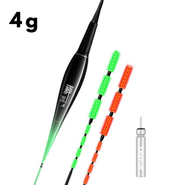 Pluta de Pescuit cu LED Inteligenta, HD2, 4 g, Inteligenta cu Led si Senzor la Trasatura, Iluminare prin Fibra Optica,Verde-Rosu #0131