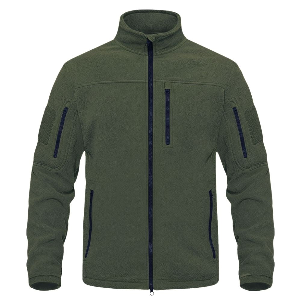 Jacheta Polar Fleece Tactica, Verde Kaki Militar, de Iarna