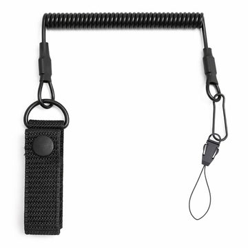Cordon Extensibil Asigurare Pistol, Helicoidal, Spiralat, OPRA Tactic, Negru #0075