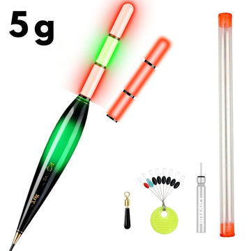 Pluta Pescuit de Noapte 5 grame, Inteligenta cu Led si Senzor la Trasatura, Schimbare de Culoare, Fixa si Culisanta, Baterie Inclusa, #0508