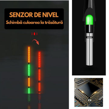 Pluta de Pescuit cu LED Inteligenta, HD4, 1.5 g, OPRA Tactic, Fixa si Culisanta, Iluminare prin Fibra Optica #0160