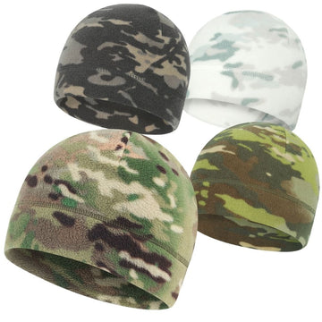 Caciula de Iarna, Camuflaj, Fleece Polar Moale, Marime M 51, Semielastica, #0653