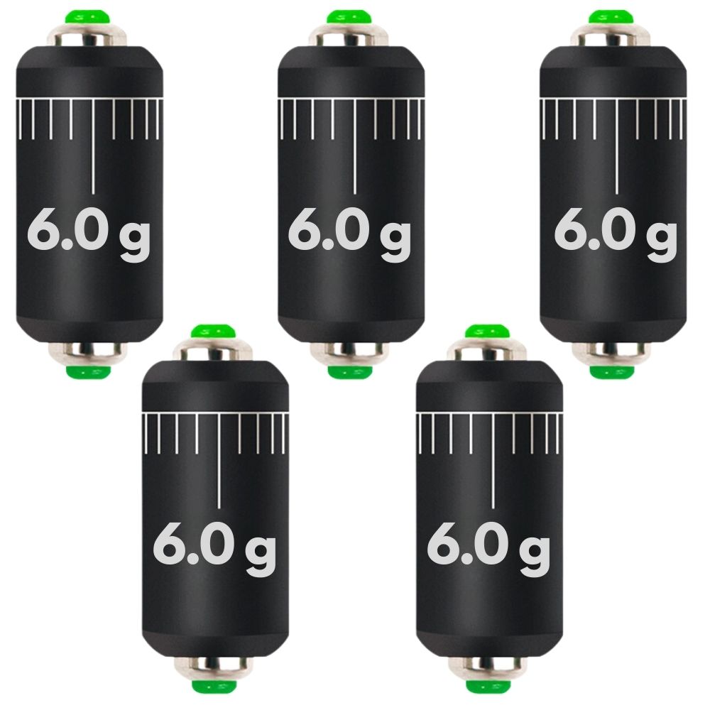 Plumb Culisant Ajustabil pentru Pescuit, 6 g, set 5 buc, cu gramaj inscriptionat, #0305