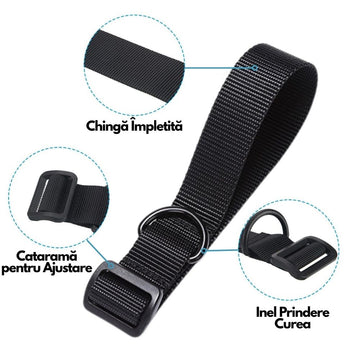 Curea pentru Patul Armei cu indel D, Atasament Accesorii sau Centura Purtare, Ajustabila pe Lungime, #0717