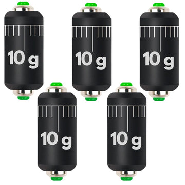 Plumb Culisant Ajustabil pentru Pescuit, 10 g, set 5 buc, cu gramaj inscriptionat, #0306