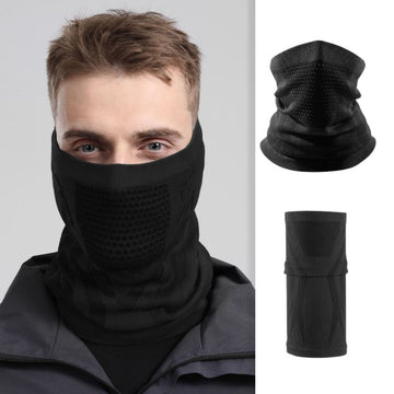 Bandana Cagula, Respirabila cu Pori de Aerisire, Universala, Ventilatie pe Caile Respiratorii, Ultra Elastica, Negru, #0507