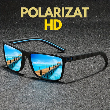 Ochelari de Soare Polarizati, HIPOLAR ®, Clasa 3, Lentila Albastru Oglinda HD22, UV400, cu Carcasa Antisoc #0294