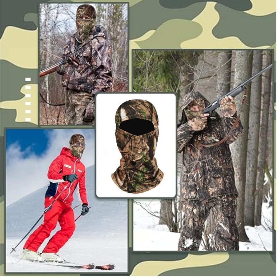 Cagula Tactica Combat de Iarna, 6in1 Multifunctionala, Camuflaj Vanato