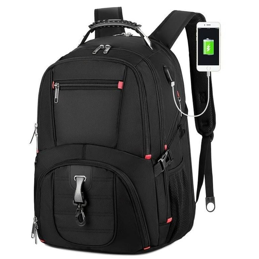 Rucsac Multifunctional cu Port USB pentru Telefon, 40 L, pentru Calatorie cu Buzunar Laptop, Negru, OPRA Tactic