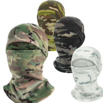 Cagula Caciula de Iarna, Camuflaj, Fleece Polar Moale, Marime M 52, Semielastica, #0658