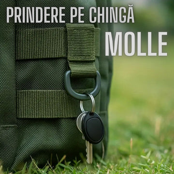 Set 5 Accesorii Tactice Tip D, cu prindere pe Chinga Molle, Vesta Tactica sau Rucsac, Port Chei si Accesorii Atasabile, #0518