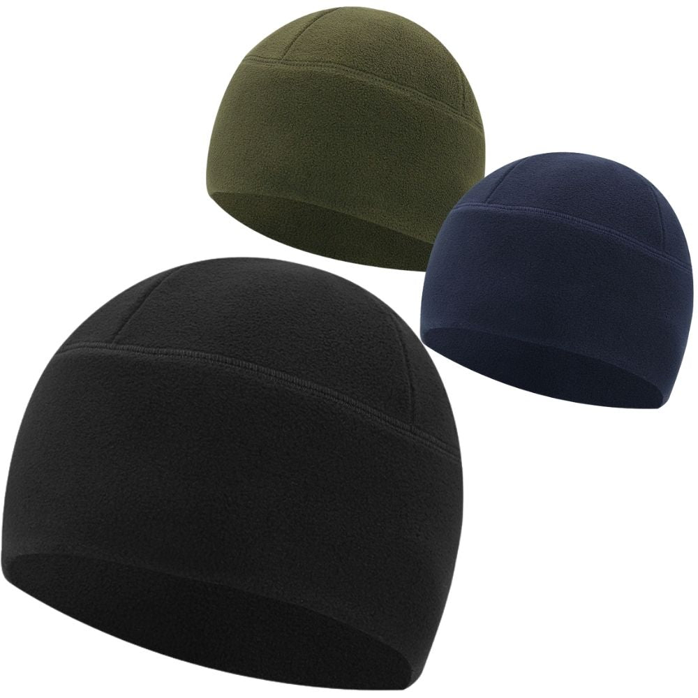 Caciula de Toamna - Iarna, Negru, Fleece Polar Moale, Marime L 54, Semielastic, #0645