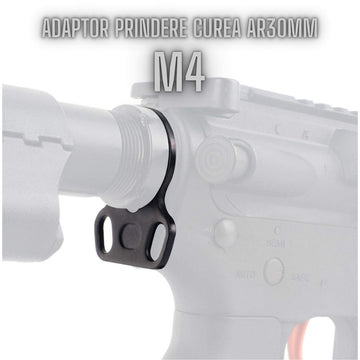 Suport Curea Purtare Arma Airsoft AR15 / M4 Sling, 30mm, 2 Orificii Prindere Stanga Dreapta, #0716