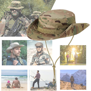 Palarie Tactica Militara, Vanatoare, Pescuit, Camuflaj, Marime Universala, Aerisire Interioara, #0369