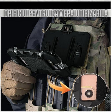 Suport Tactic, Husa Telefon cu Prindere pe Vesta Tactica sau Chinga Molle, Ajustabil, #0366