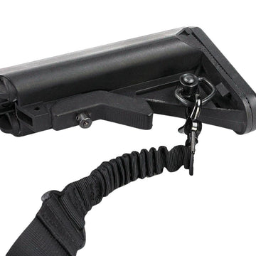 Curea pentru Arma cu Elastic Amortizare, Ajustabila, Prindere in 2 Puncte, WP16 Negru, #0722