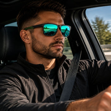 Ochelari de Soare Polarizati, HIPOLAR ®, Lentila Verde HD41, UV400, cu Carcasa Antisoc, #0801