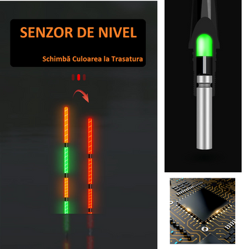 Pluta de Pescuit cu LED Inteligenta, HD1, 8 g, OPRA Tactic, Inteligenta cu Senzor la Trasatura, Schimbare de Culoare a Ledului cand Trage Pestele #0128