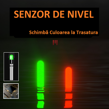 Pluta de Pescuit cu LED Inteligenta, HD3, 10 g, OPRA Tactic, Inteligenta cu Senzor la Trasatura, Schimbare de Culoare a Ledului cand Trage Pestele, Verde-Rosu #0082