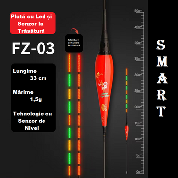 Pluta de Pescuit cu LED Inteligenta, HD1, 1.5 g, OPRA Tactic, Inteligenta cu Senzor la Trasatura, Schimbare de Culoare a Ledului cand Trage Pestele #0028